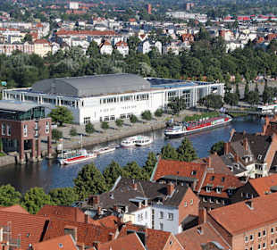 Ausblick von St. Petri auf das Kulturzentrum
