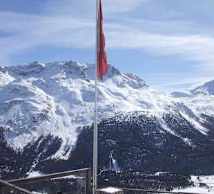 Corviglia, Terrasse der Trutz-Hütte