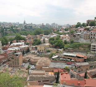 Festung Narikala - Blick Altstadt