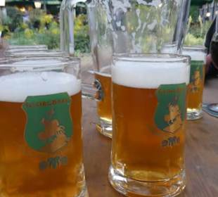 Gutes Georgbräu-Bier aus dem 1,5 Liter Pitcher
