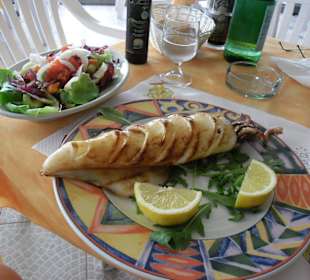 Frischer gegrillter Tintenfisch