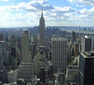 View from midtown to lower Manhattan