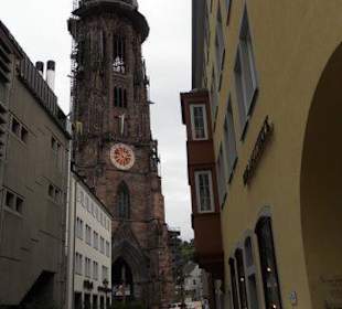Stadtkern Freiburg mit Sicht auf den Münster