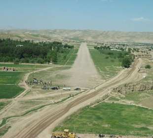 Kurz vor dem Aufsetzen