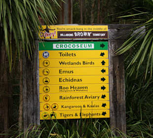 Wegweiser im Australian ZOO