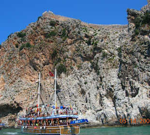 Küste von Alanya vom Meer aus