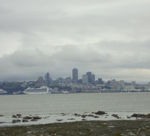 Québèc City viewed from Île d'Orleans