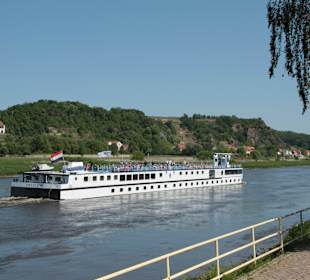 Blick Elbaufwärts Richtung Meissen