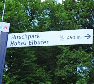Wegweiser zum Hirschpark