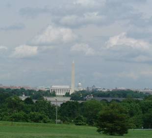 View of Washington DC from cemetary