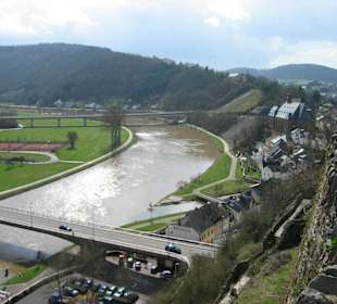 Blick auf Saarschleif von der Saarburg