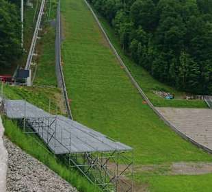 Blick direkt auf die Schanze 