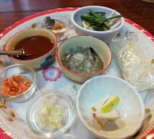 Selbst vorbereitete Zutaten für Pad Thai