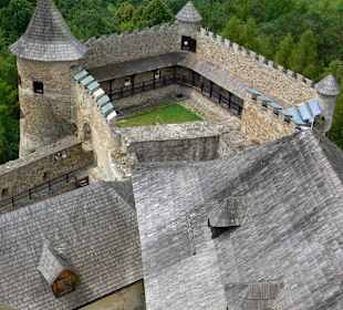 Fragment zamku z wieży zamkowej