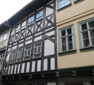 Auf der Krämerbrücke von Erfurt