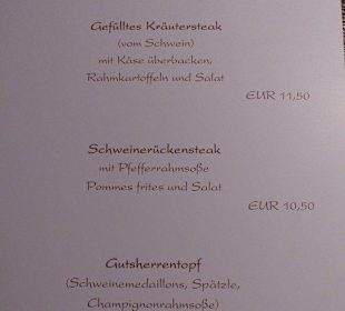 Menükarte August 2014