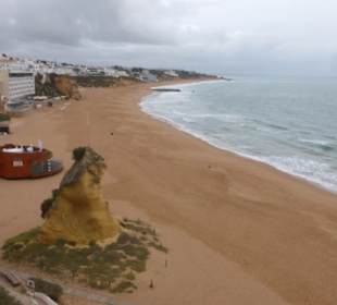 Blick zum Stadtstrand / Sandstrand Praia do Peneco