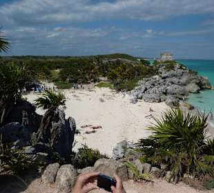 Strand an der Maya Stätte Tulum