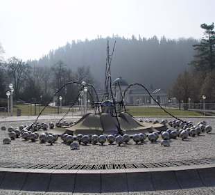 Singende Fontäne im März