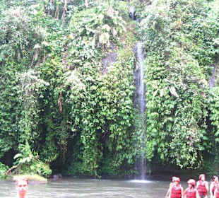 Wasserfall während dem raften