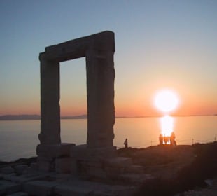 Zonsondergang in Naxos