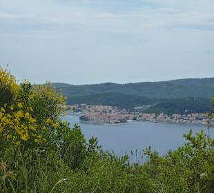 Blick von sv. Ilija auf Altstadt Korcula