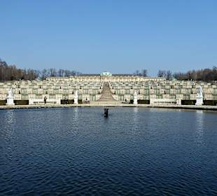 Schloss Sanssouci mit terrassierten Weinberg