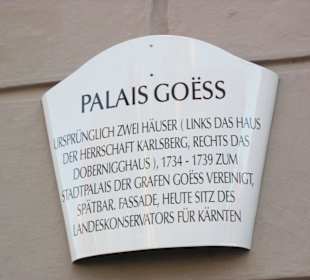 Hinweistafel Palais Goess Alter Platz