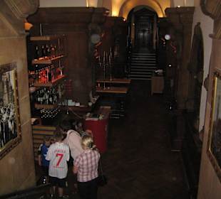 Blick auf den Empfang des Restaurants
