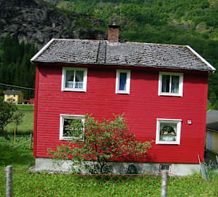 Typisches Holzhaus in Norwegen