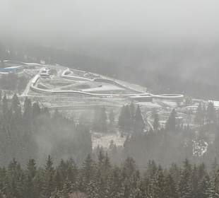 Die Aussicht auf der 9. Etage  AHORN Panorama Hotel Oberhof