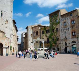 Der Marktplatz der Stadt