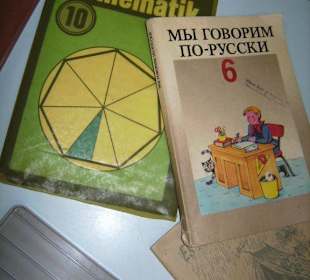 Meine Schulbücher Mathe und Russisch