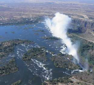 Flug über die Victoriafälle