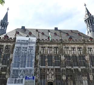 Blick zum Rathaus von Aachen