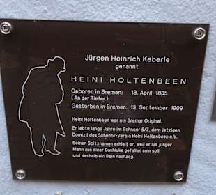 Infotafel am Denkmal Heini Holtenbeen