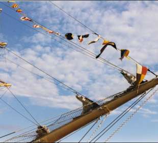 Ein Tei eines Segelschiffes