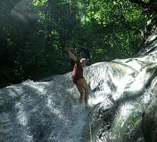 Klettern am Wasserfall