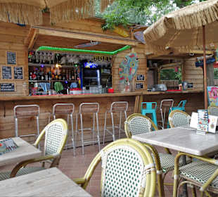 Blick auf die Bar der Terrasses du Racou