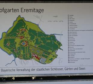Lageplan des Hofgartens Eremitage
