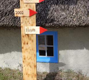 Einsinken der Hütte im Untergrund