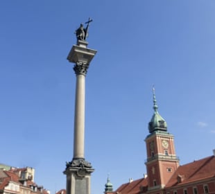 Die heutige, dritte Sigismundsäule am Schlossplatz