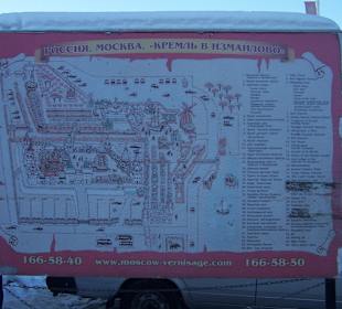 Kulturpark "Kreml in Ismailowo" beim Hotel - Karte