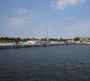 Die fjordartige Trave vor dem Skandinavienkai