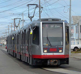 Muni-Tram beim Zoo von San Francisco