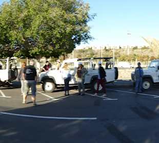 Warten in Maspalomas mit Jeep
