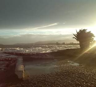 Am Ende der Promenade : Blick auf Peniscola