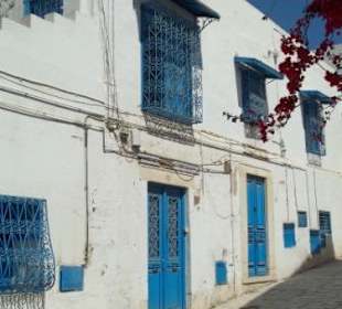 Häuserfront in Sidi Bou Said