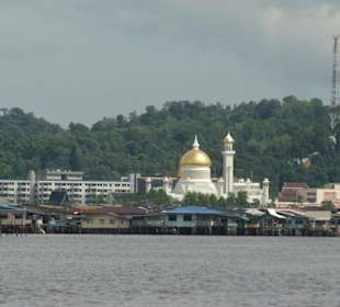 Kampong Ayer am Brunei River, größtes Wasserdorf