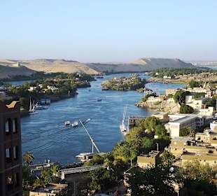 Blick von der Cafe - Terrasse auf das Nilkatarak